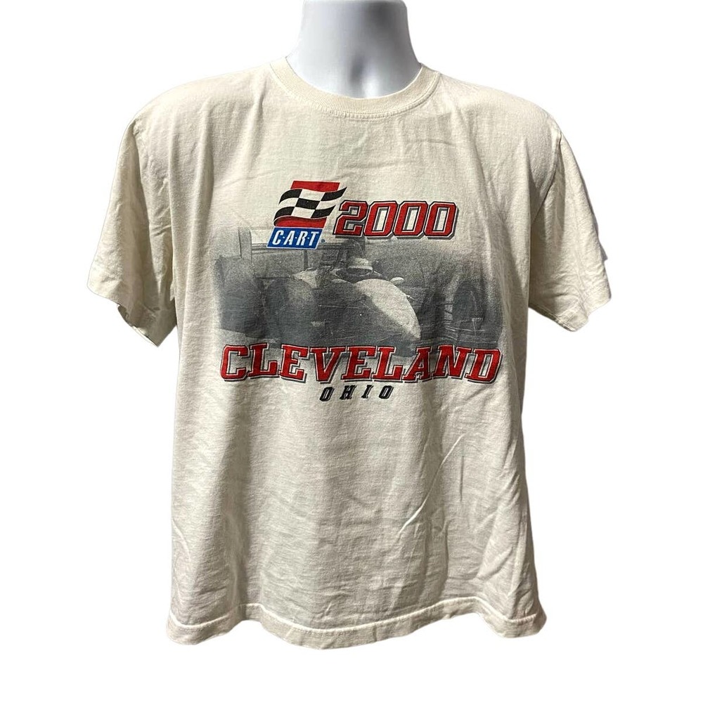 Vintage Cleveland Ohio Racing F1 Cart White shirt size Medium